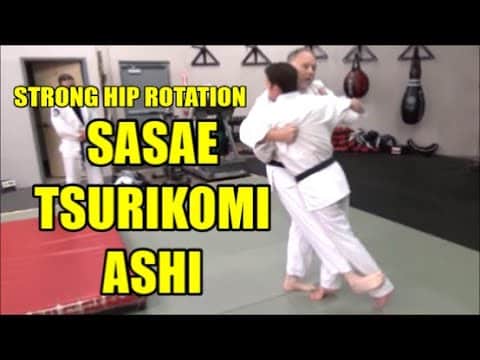 SASAE TSURIKOMI ASHI WITH STRONG HIP ROTATION