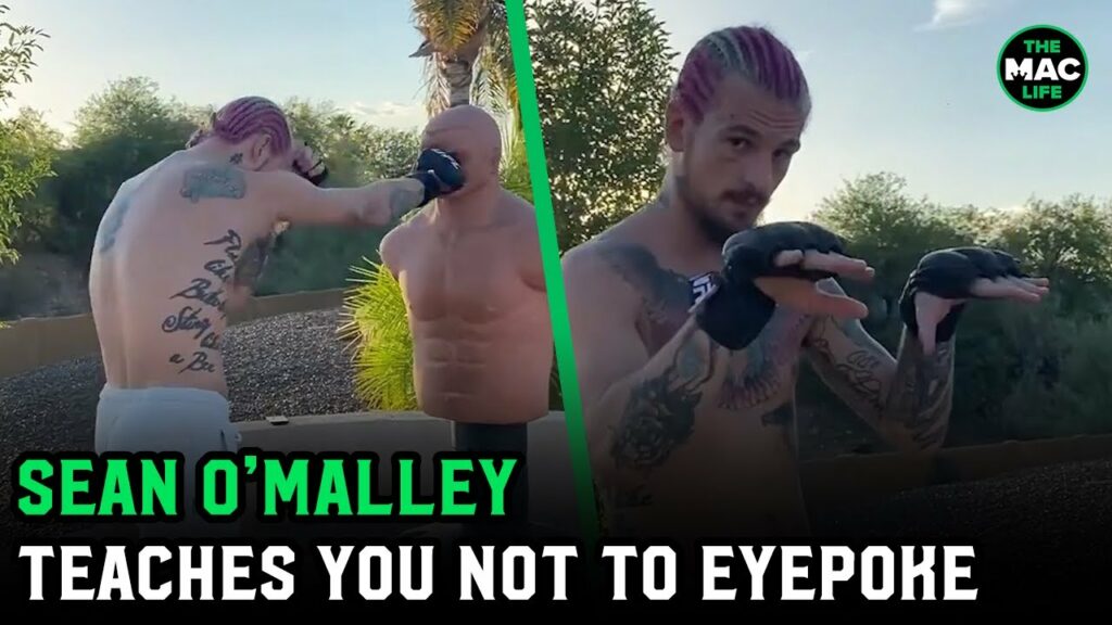 Sean O'Malley gives you a PSA on how to not eye poke: “Make sure you don’t extend your fingers”