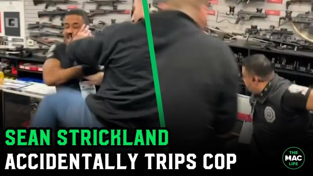 Sean Strickland accidentally sends self-defense cop through a cabinet
