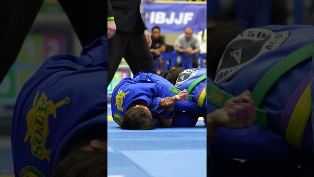 She is the ARM BAR QUEEN! 👸🏽 Emily Leyva in action at Brazilian National #ibjjf #cbjj #shorts #bjj