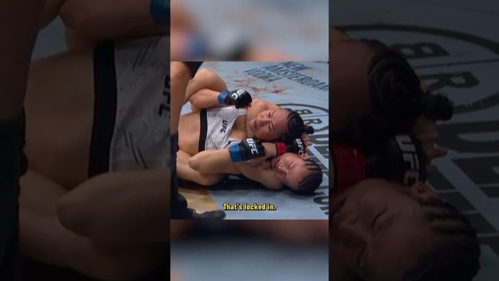 She put her to SLEEP and the fight KEPT GOING! 😳 #ufc322