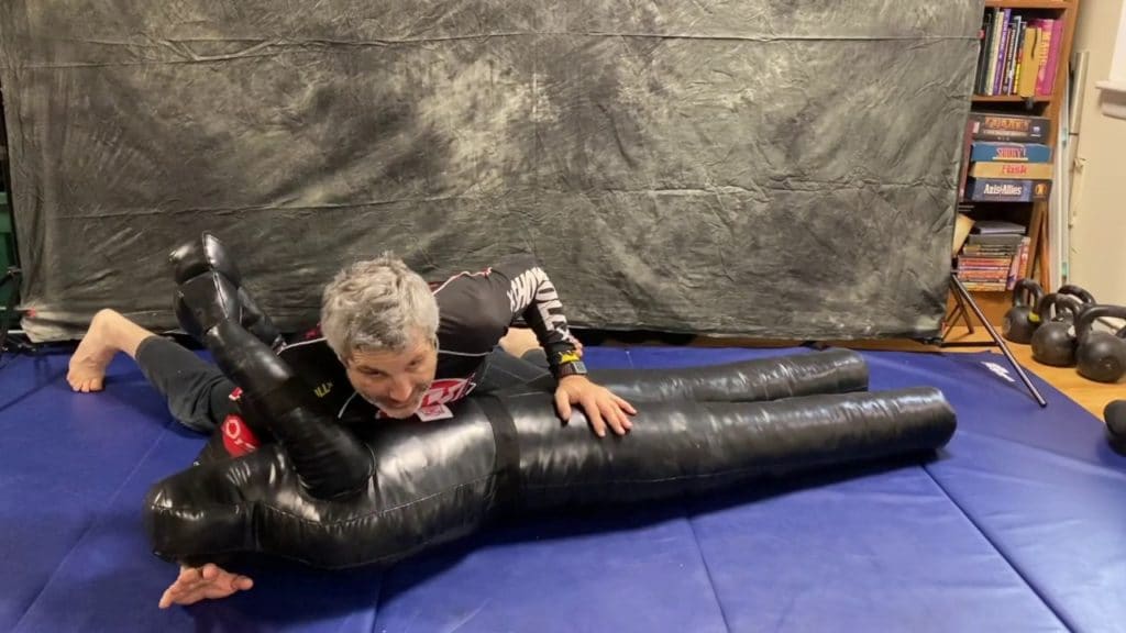 Side Mount to Mount to Knee on Belly BJJ Solo Training on a Dummy