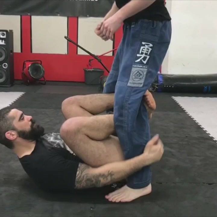 Single Leg X Sweep Attempt to X Guard ending with Outside Ashi Garami Heelhook by