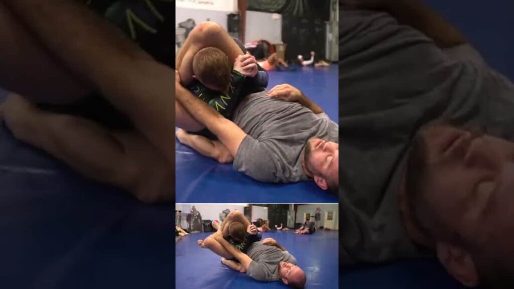Snapping triangle from closed guard #jiujitsu #shorts