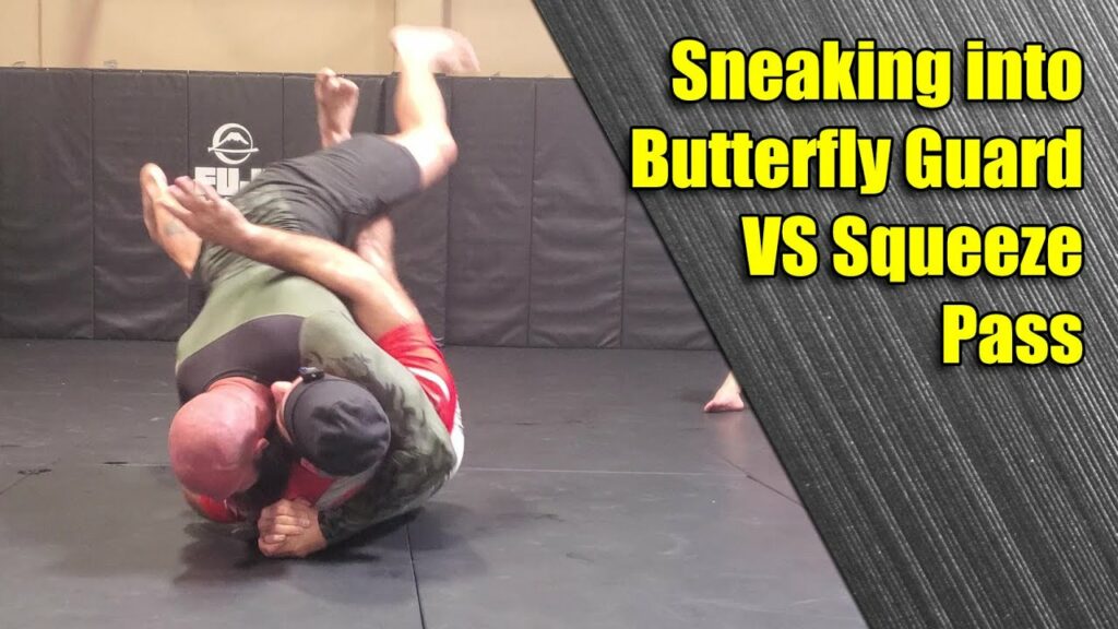 Sneaking into Butterfly Guard vs the Squeeze Pass