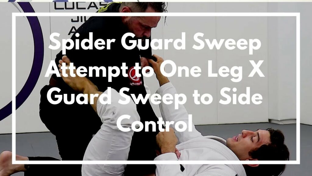 Spider Guard Sweep Attempt to One Leg X Guard Sweep to Side Control