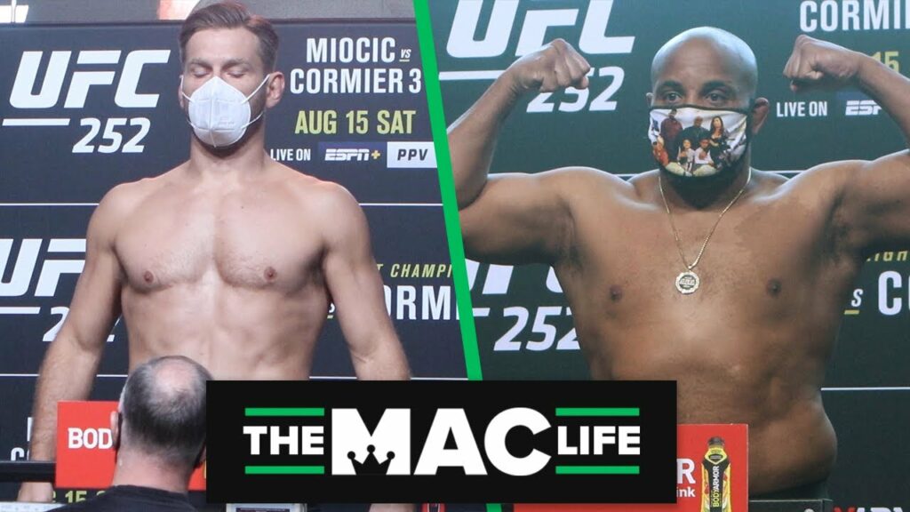 Stipe Miocic and Daniel Cormier both under 240-pounds at UFC 252 Official Weigh-Ins