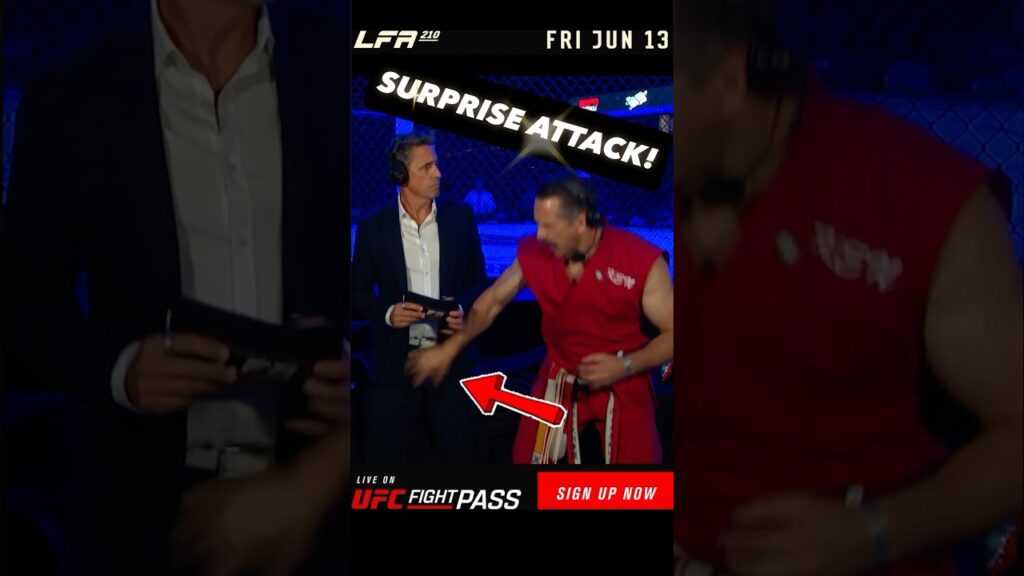 Surprise Attack on LIVE Broadcast #masterken #lfa210 #mma