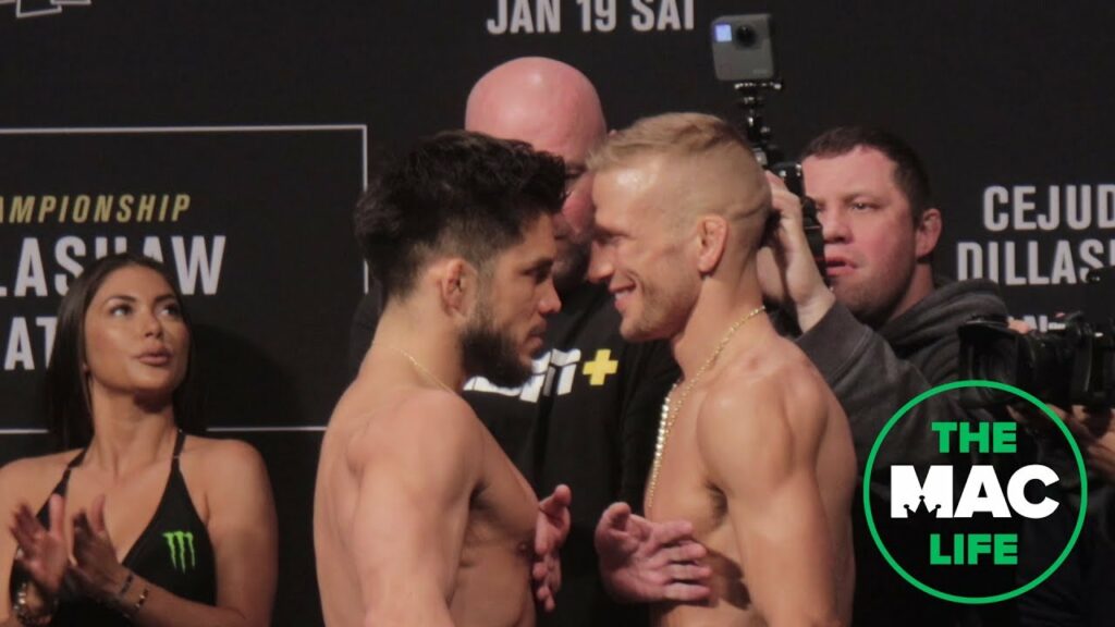 TJ Dillashaw vs. Henry Cejudo Ceremonial Weigh-In Face Off | UFC on ESPN+1 Ceremonial Weigh-Ins