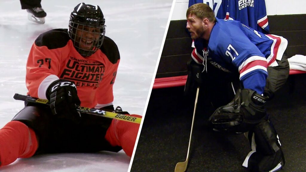 TUF Moments: Stipe vs DC Coaches Challenge | Hockey Shootout