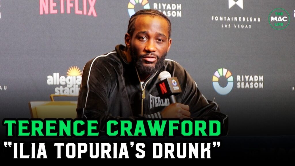 Terence Crawford on Ilia Topuria: "He's drunk. MMA guys drink a lot. He's on alcohol"