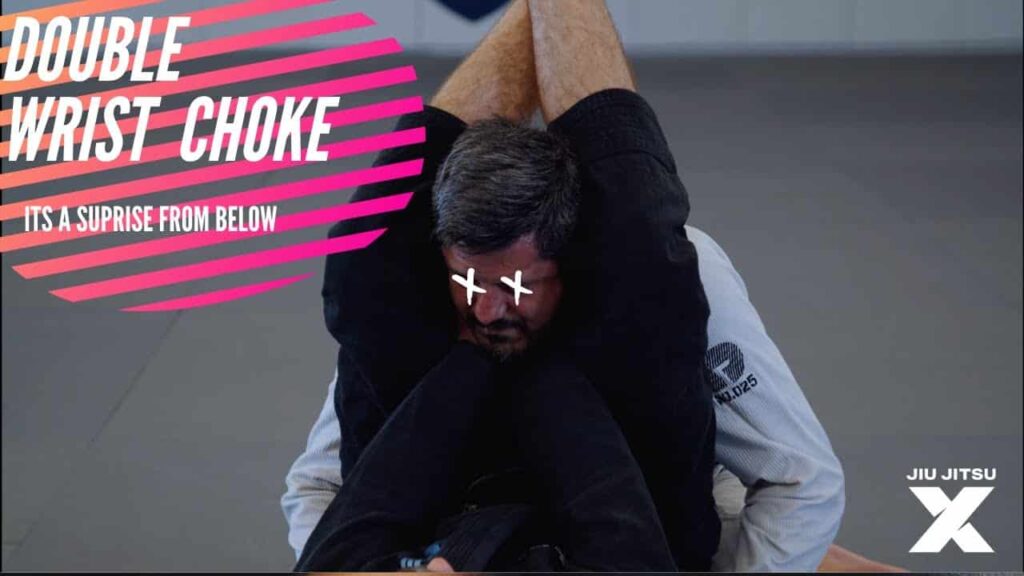 The Sneaky Way To Choke Out A Heavy Guard Passer - Double Under Double Wrist Strangle