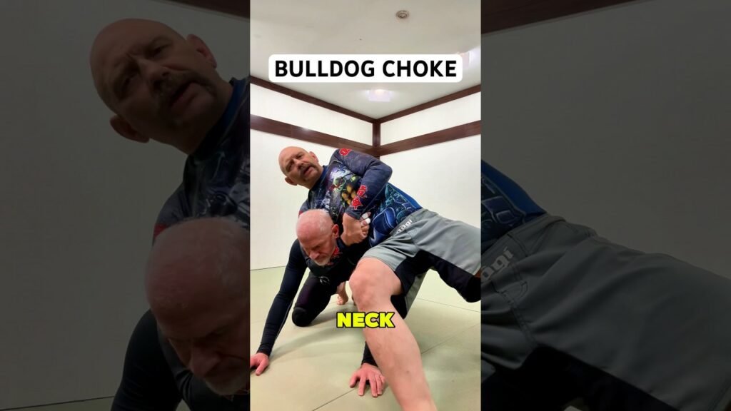 The bulldog choke is a great attack when your opponent posts on his hands to get up #bjj #nogi