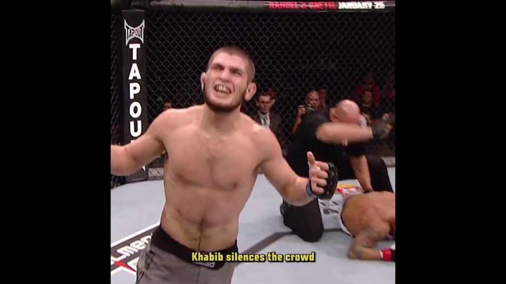 The crowd HATED Khabib after this finish π #ufc