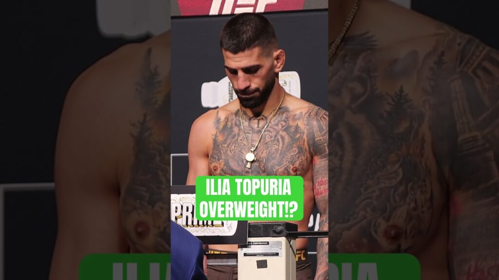 Things got awkward for Ilia Topuria for a second…