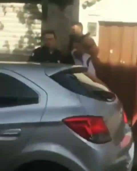 This officer needs to work on his back control