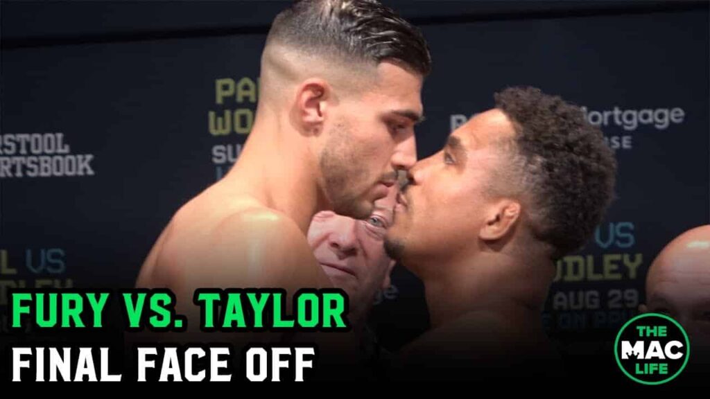 Tommy Fury and Anthony Taylor have intense face off ahead of fight night