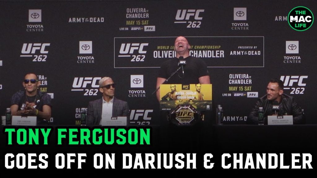 Tony Ferguson says Michael Chandler has Dana White-Privilege; Calls Beneil Dariush a "little b***h"