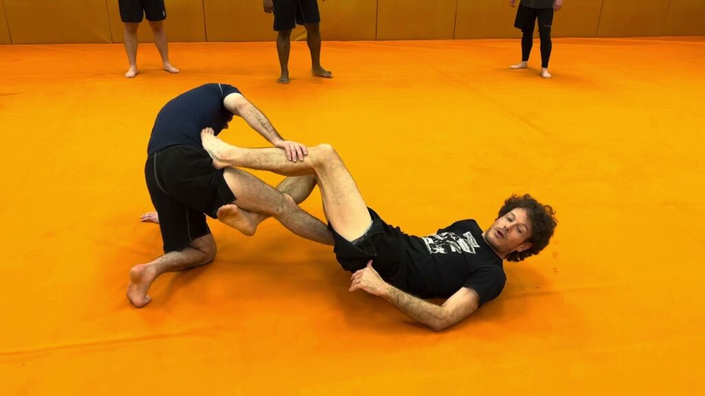 Transition from Reverse De La Riva Guard to 50/50 with Heel Hook Submission