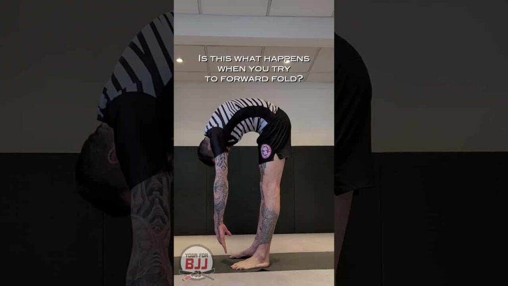 Try these tips to help your forward fold! #bjj #jiujitsu #brazilianjiujitsu #yogaforbjj