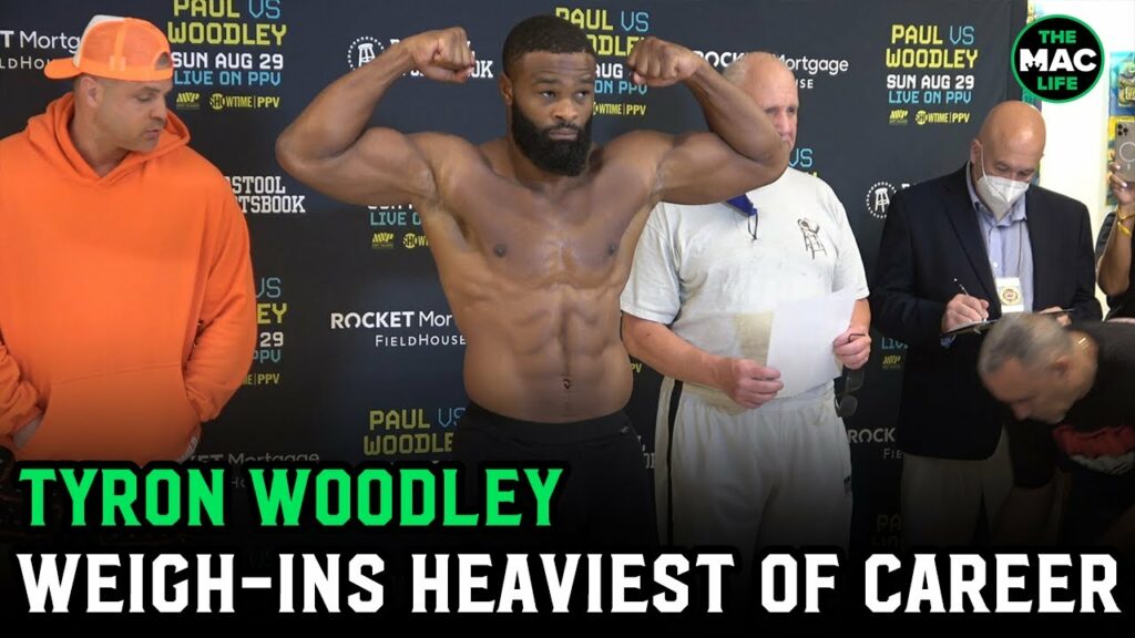 Tyron Woodley weighs in at career heaviest at 189-pounds for Jake Paul fight
