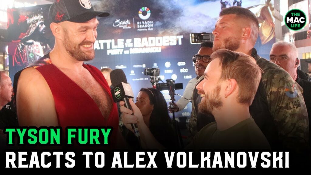Tyson Fury reacts to Alex Volkanovski: "Dust yourself off, get back in there and kicka**"
