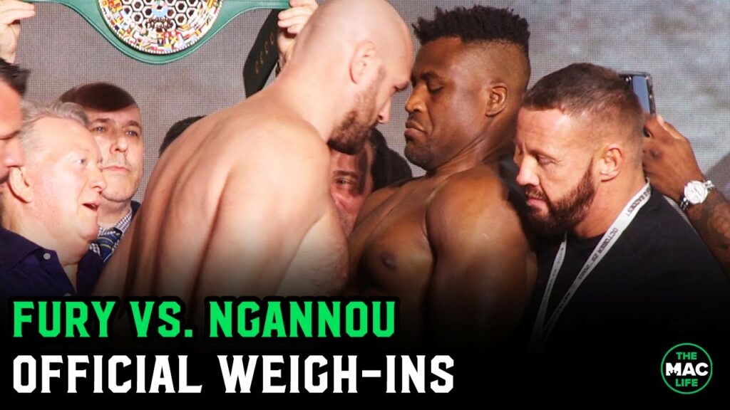 Tyson Fury vs. Francis Ngannou Final Face Off - Ngannou looks disturbed!