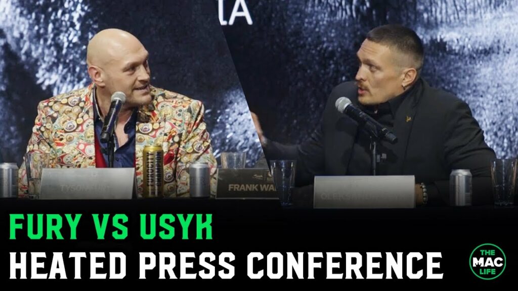 Tyson Fury vs. Oleksandr Usyk Press Conference: “You’re a little p***y with an earring”