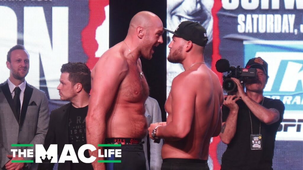 Tyson Fury vs. Tom Schwarz Weigh-In | Fury Fired Up