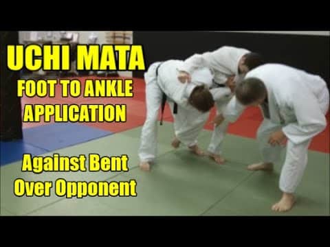 UCHI MATA FOOT TO ANKLE AGAINST BENT OVER OPPONENT