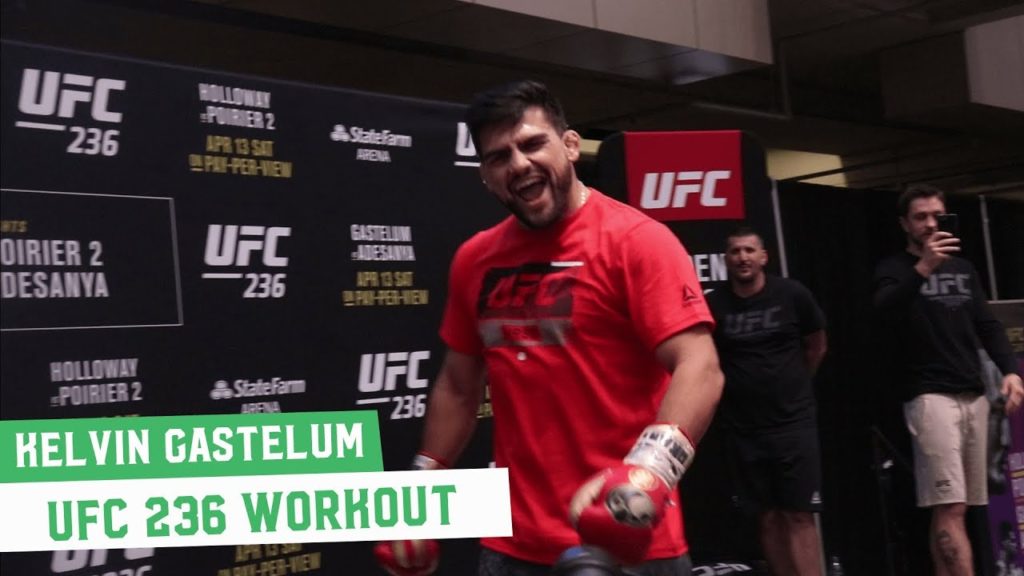 UFC 236 Open Workouts: Kelvin Gastelum Hits The Pads in Atlanta, Georgia