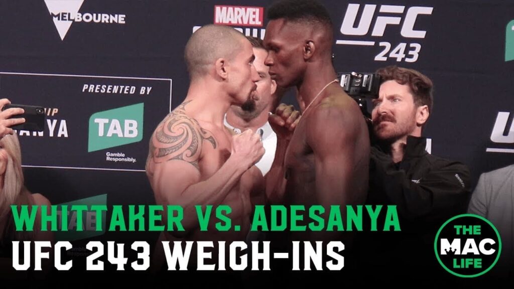 UFC 243 Official Weigh-Ins: Robert Whittaker vs. Israel Adesanya