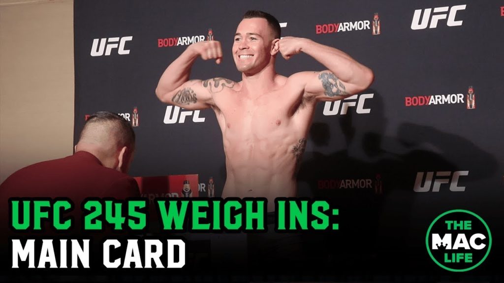UFC 245 Official Weigh-Ins: Main Card