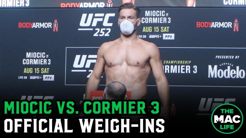UFC 252 Official Weigh-Ins: Main Card