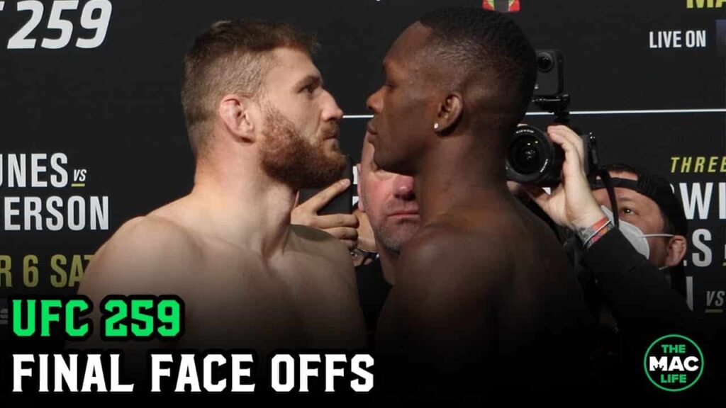 UFC 259: Israel Adesanya vs. Jan Blachowicz Final Face Offs