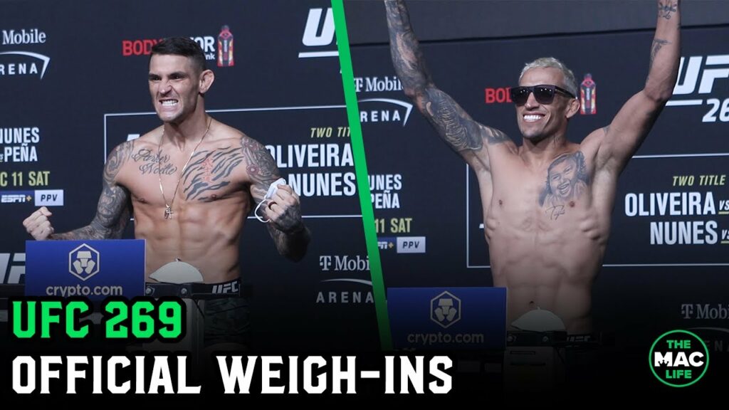 UFC 269: Official Weigh-Ins Main Card