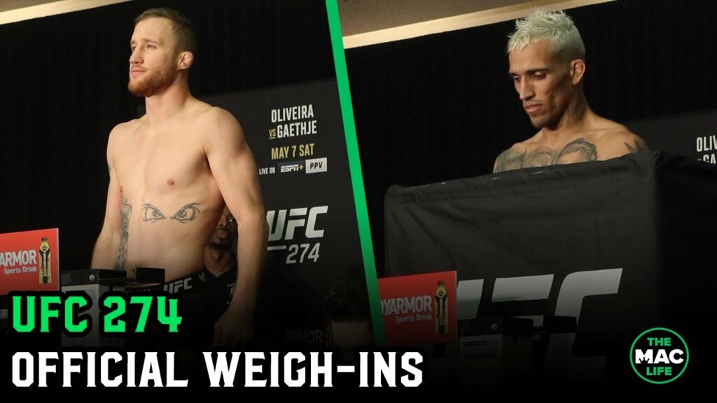 UFC 274 Official Weigh-Ins: Charles Oliveira stripped of world title