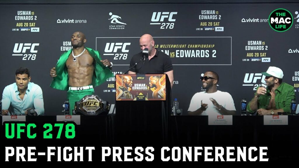 UFC 278 Press Conference: Kamaru Usman vs. Leon Edwards II