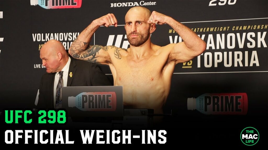 UFC 298 Official Weigh-ins: Alexander Volkanovski vs. Ilia Topuria