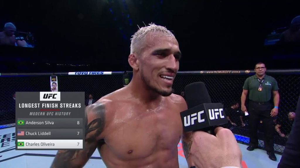 UFC Brasilia: Charles Oliveira Octagon Interview