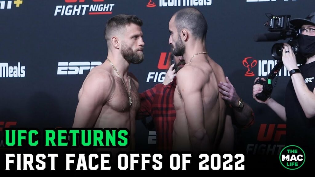 UFC First Face Offs of 2022: Calvin Kattar vs. Giga Chikadze | UFC Vegas 46