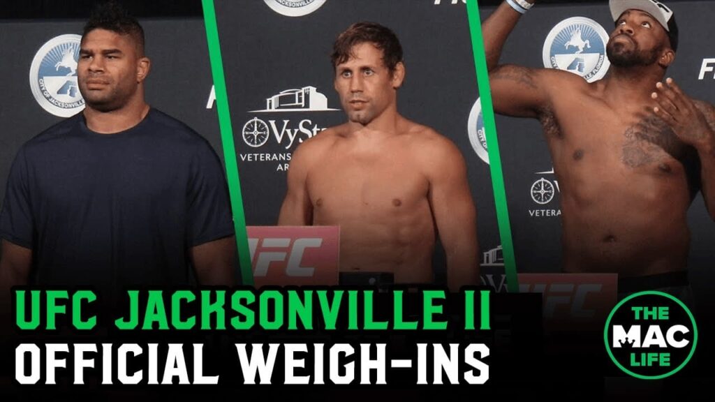 UFC Jacksonville II: Official Weigh-Ins Main Card