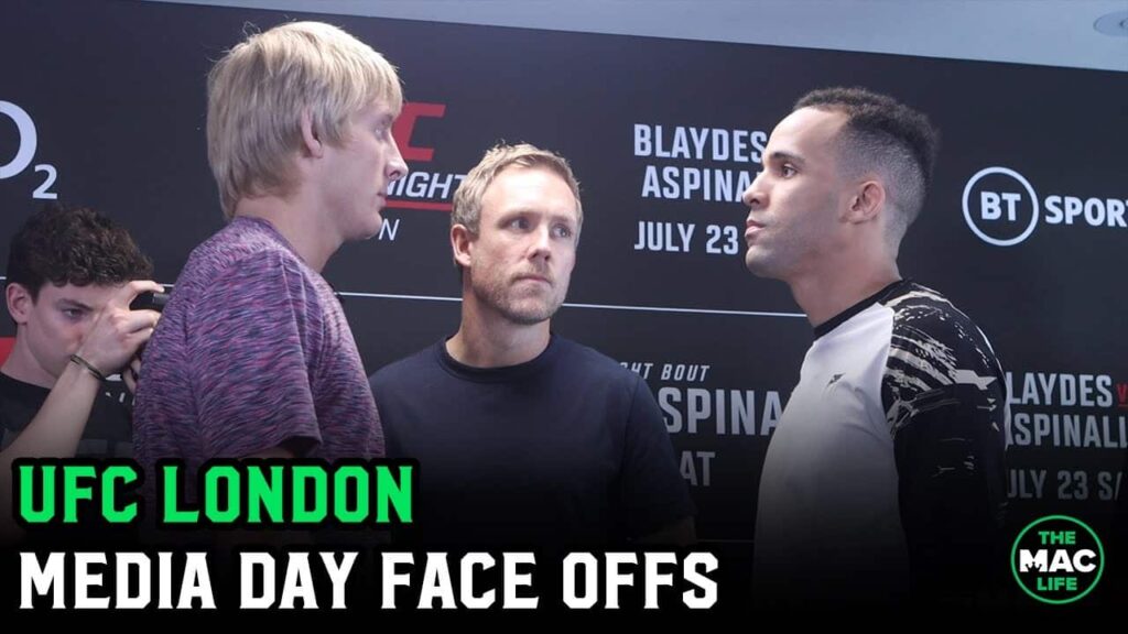 UFC London Face Offs: Paddy Pimblett vs. Jordan Leavitt; Tom Aspinall vs. Curtis Blaydes