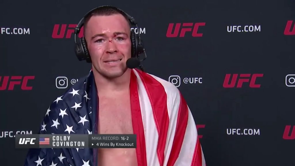 UFC Vegas 11: Colby Covington Interview after TKO win