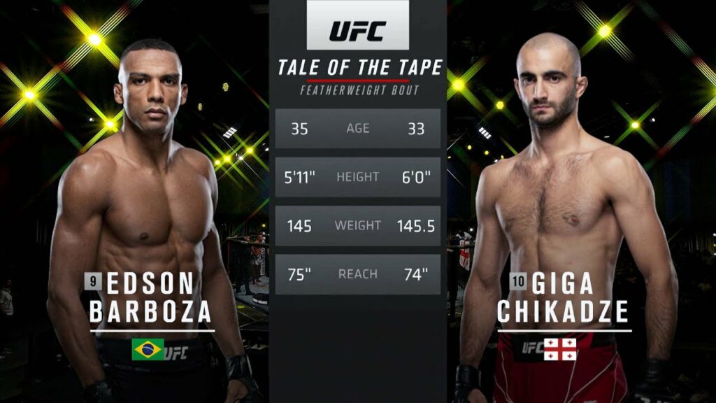UFC Vegas 46 Free Fight: Giga Chikadze vs Edson Barboza