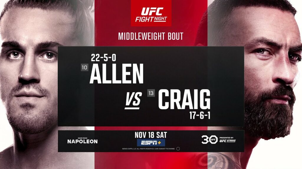 UFC Vegas 82: Allen vs Craig - November 18 | Fight Promo