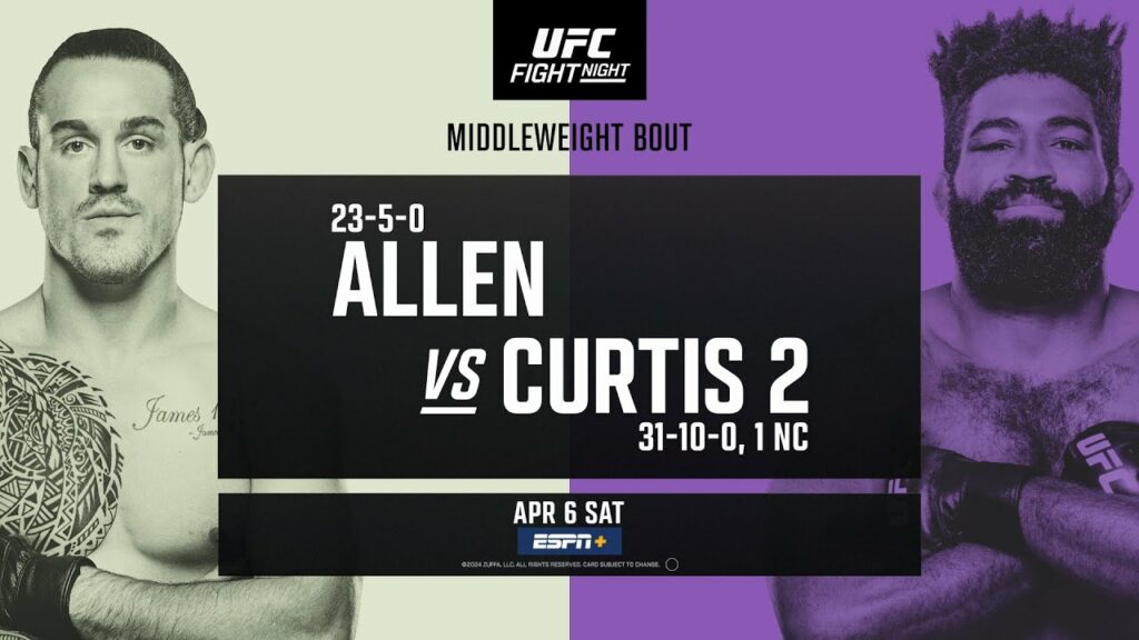 UFC Vegas 90: Allen vs Curtis 2 - April 6 | Fight Promo