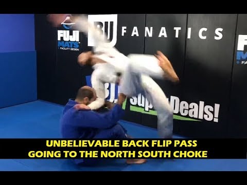UNBELIEVABLE Back Flip Pass Going To The North South Choke by Renato Canuto