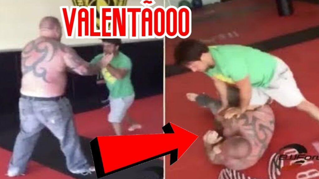 VALENTÃO INVADE ACADEMIA DE JIU JITSU E DESAFIA FAIXA PRETA