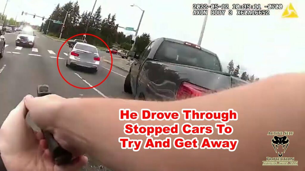 Violent Carjacker in Stolen Car Thinks He Can Get Away